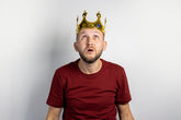 Nessiworld Plastic King Crown Gold Color Adult Size 55 cm